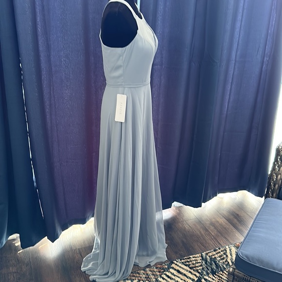 Formal dusty blue dress bridesmaid or mother of groom size 8 - Picture 3 of 9